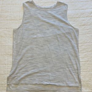 Lululemon muscle tank- white/grey